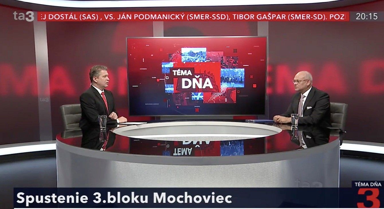 Mochovce sú stále témou dní. O spustení nového bloku sme debatovali v televízii TA3