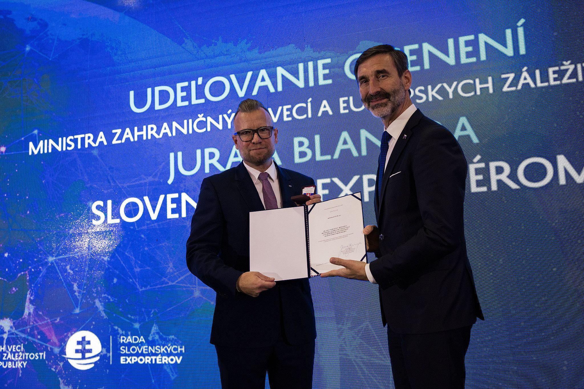 Gold Medal of the Minister of Foreign Affairs Awarded to VUJE for the Development of International Cooperation