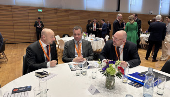The President of the Slovak Republic and His Majesty the King of the Netherlands opened a business forum in which we took part. Andrej Žiarovský, Director for Development and International Operations, debated for VUJE